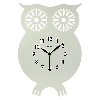 Diamantini & Domeniconi Owl Clock, White